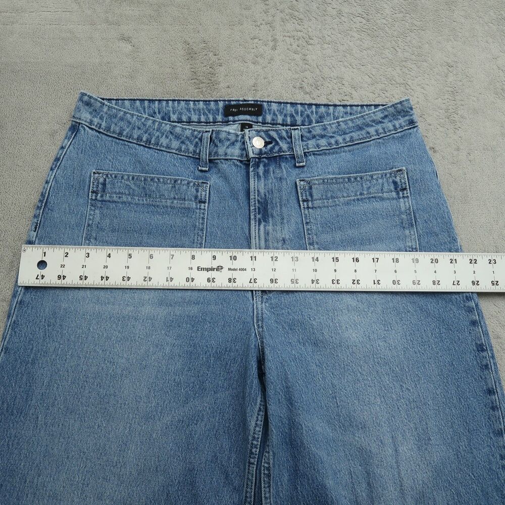 Free Assembly Jeans Women's Size 16 Super High-Rise Wide-Leg Denim 32" Inseam - Picture 8 of 16